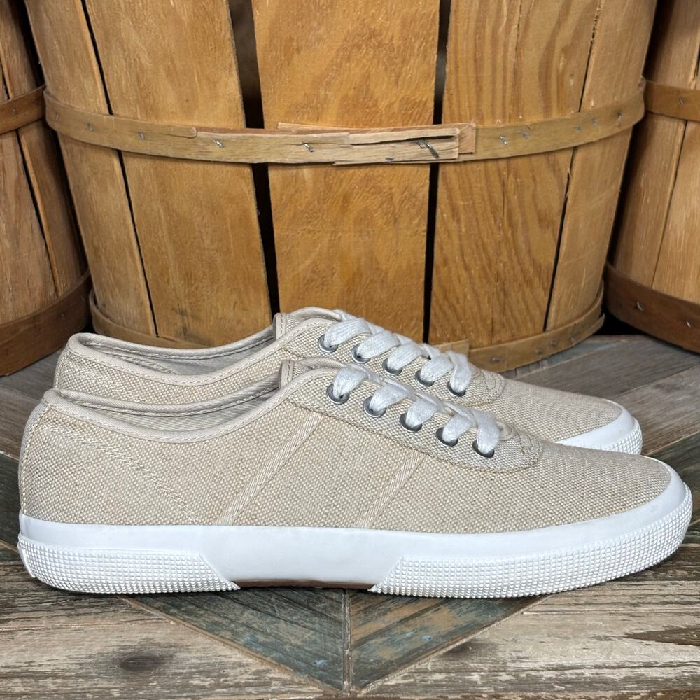 Chaps Caelyn Tan Canvas Casual Comfort Sneakers Shoes Womens Size 10 B